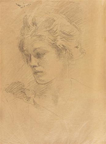 JOHN SINGER SARGENT Head of a Young Woman (Portrait of Beatrice Stewart).